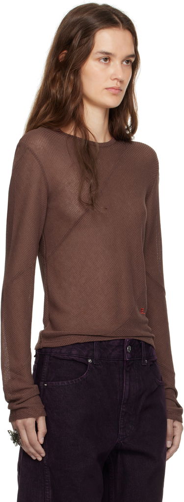 Тениска Eckhaus Latta Eckhaus Latta Spiral Long Sleeve T-Shirt Кафяво | 1107-EL-PF25-W, 4