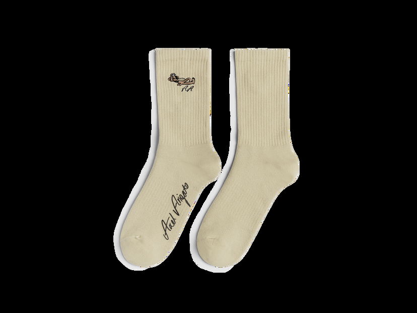 Чорапи AXEL ARIGATO Wes Embroidered Socks Бежово | X2245001