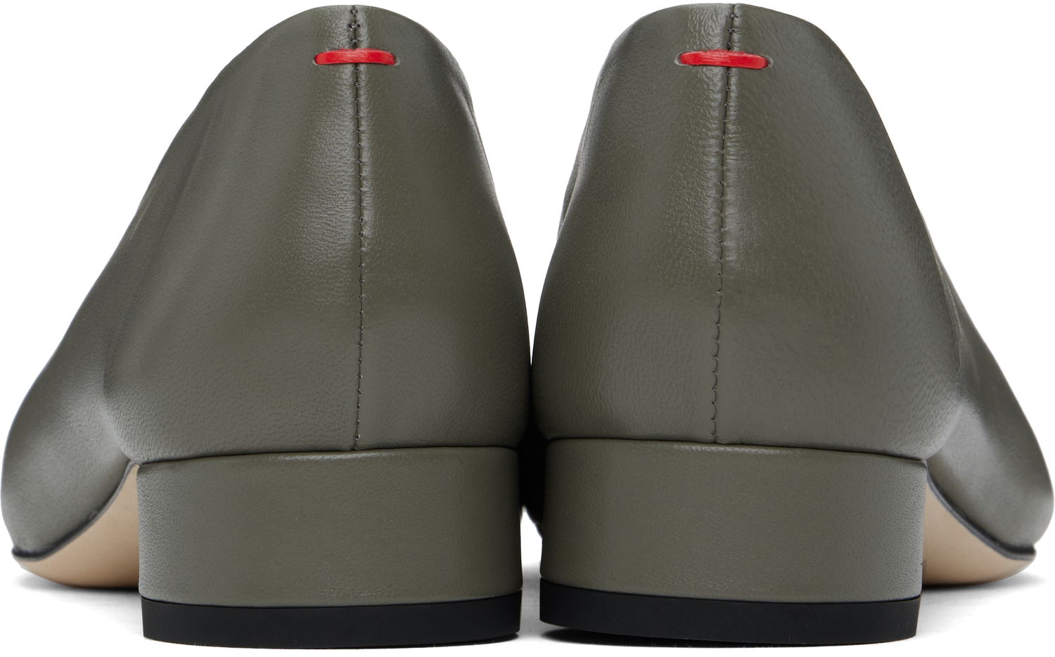 Облекло Aeyde Aeyde Delia Leather Ballerina Flats Зелено | A11-FL-GLVR25BL18-FW24-1007-007, 1