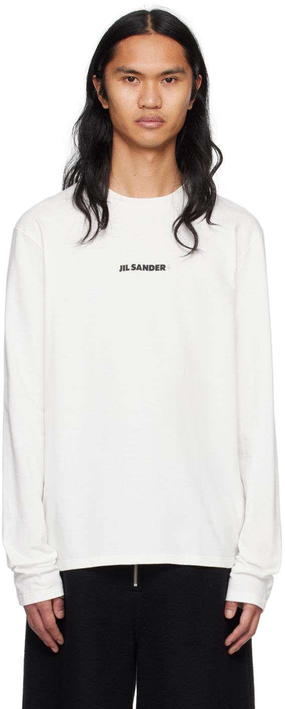 Тениска Jil Sander Oversized T-Shirt Бяло | J47GC0116_J20103