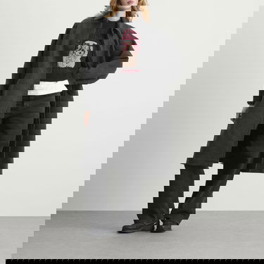 Жилетка GANNI Wool Knit Vest with Puppy Design and 'Have a nice day!' Slogan Черно | A1070044-052, 4