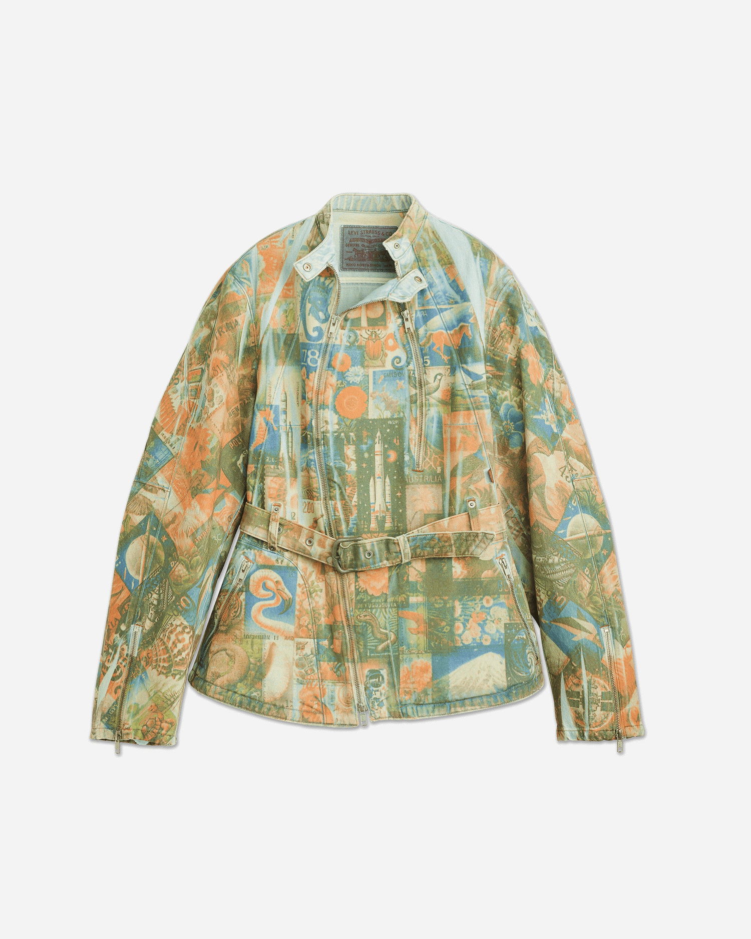 Яке KIKO KOSTADINOV Levi's Carina Waisted Jacket with Postal Stamp Print Многоцветен | 003IR0000 1, 1