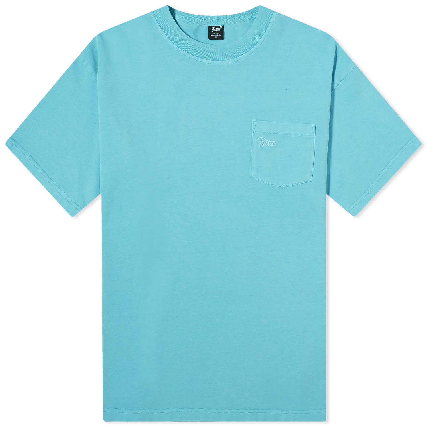Тениска Patta Washed Pocket T-Shirt Тюркоазено | POC-BS24-290-0140-052, 0