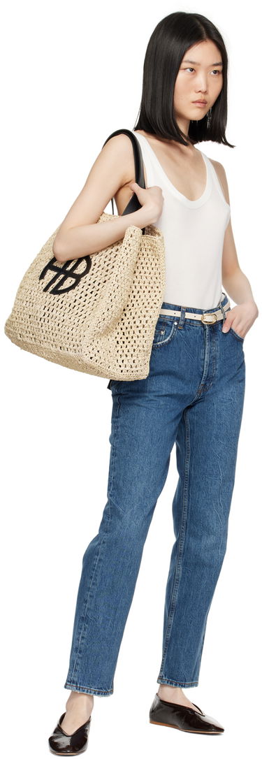 Голяма пазарска чанта Anine Bing Large Crochet Tote Bag Бежово | A-13-2158-022, 3