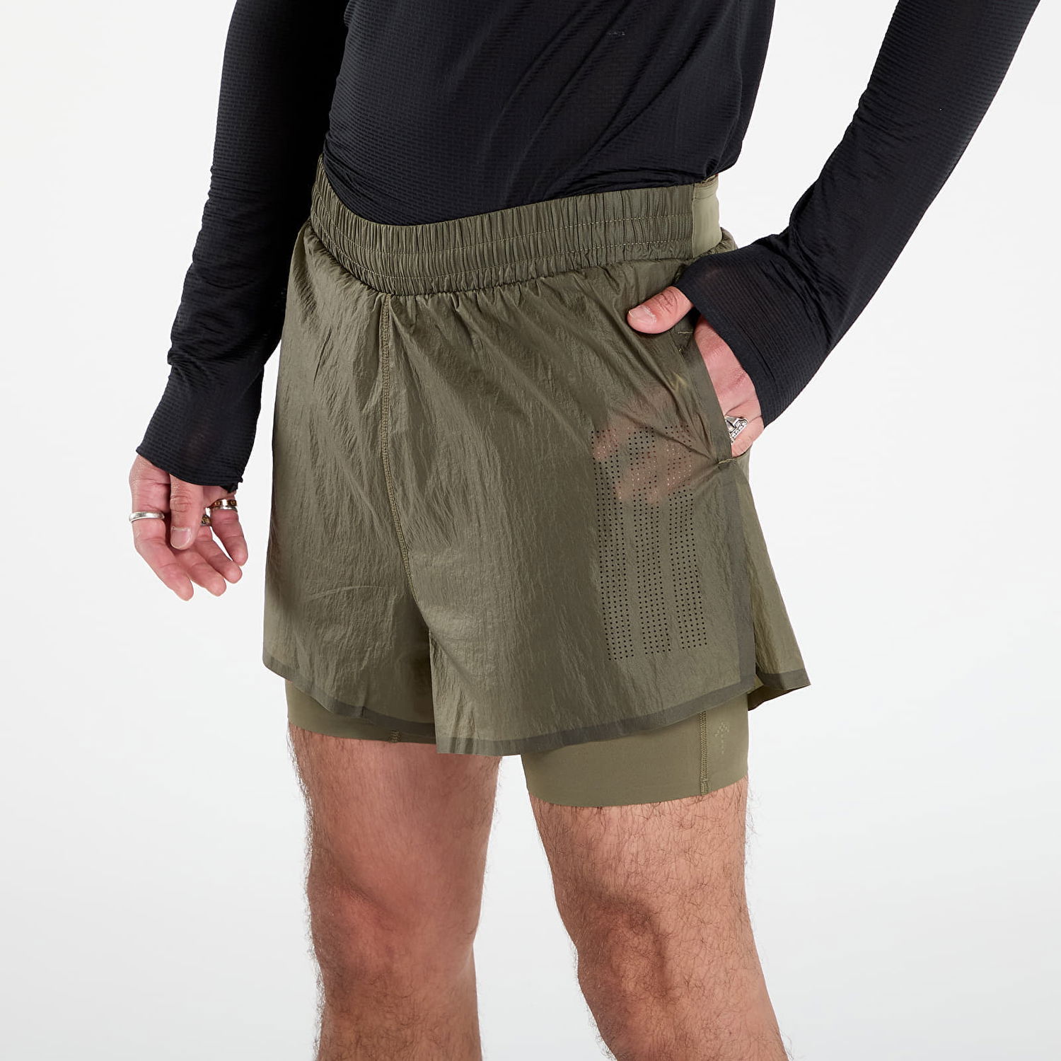 Къси панталони adidas Performance H.Koumori Adi365 2-In-1 Running Shorts Зелено | JY4089, 1