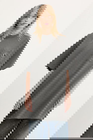 Тениска Carhartt WIP Nelson Grand Relaxed Fit Pocket T-Shirt Сиво | I034621.87GD, 0