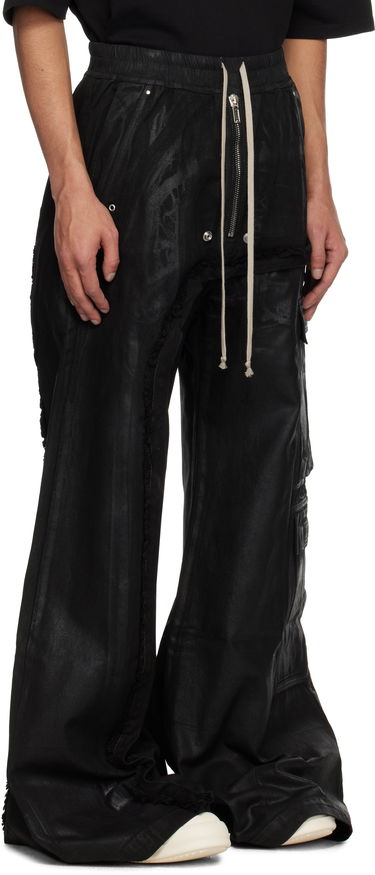 Карго панталони Rick Owens Rick Owens DRKSHDW Hollywood Imbalanced Double Cargo Jumbo Belas Denim Cargo Pants Черно | DU01E3375 DCF, 1