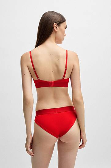гащички BOSS HUGO Stretch-Cotton Briefs Червено | 50515335, 1