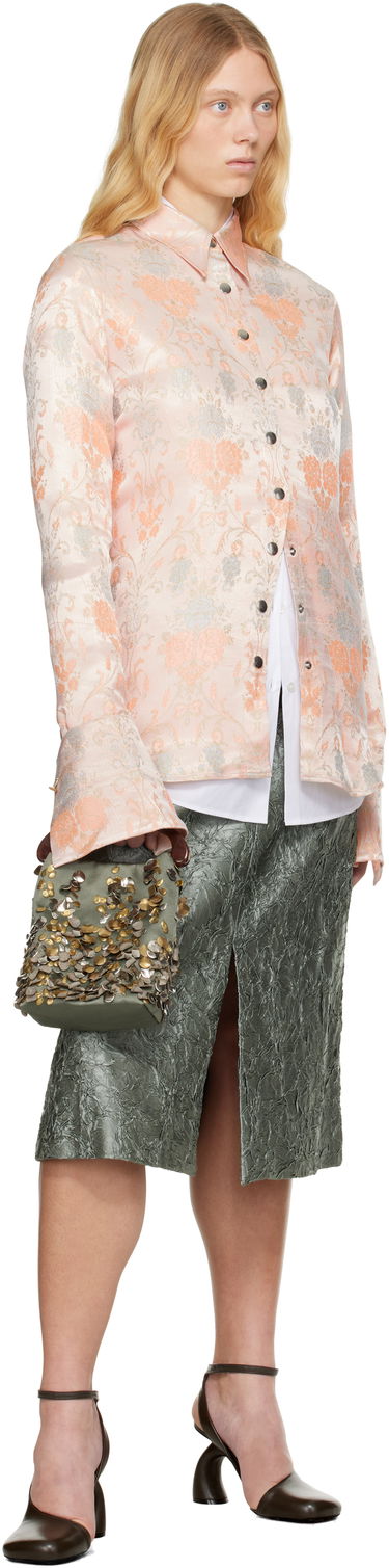 Риза Dries Van Noten Dries Van Noten Jacquard Shirt Розово | 251-010712-1540, 3