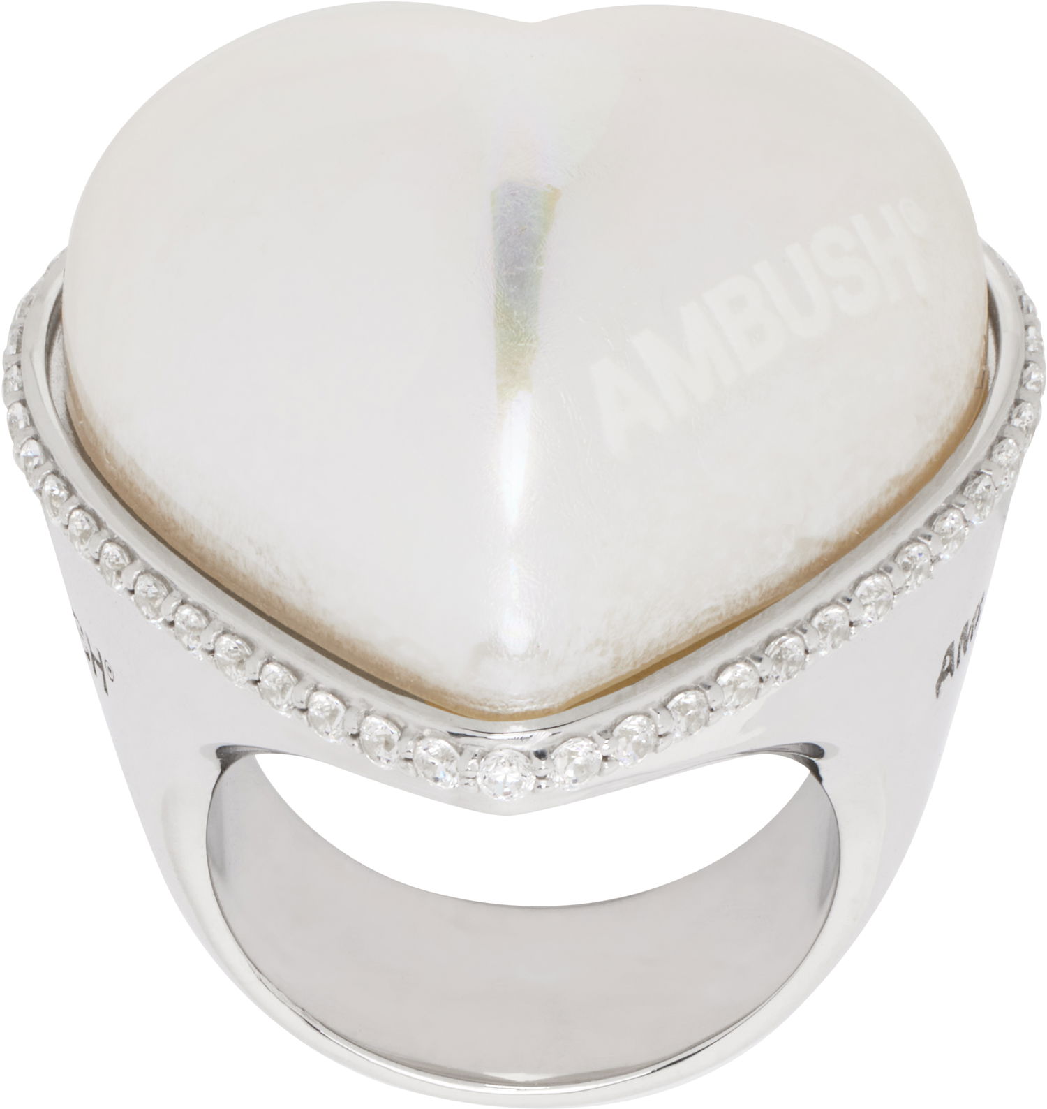 Пръстен Ambush AMBUSH Large Pearl Heart Ring Бяло | 12115243, 0