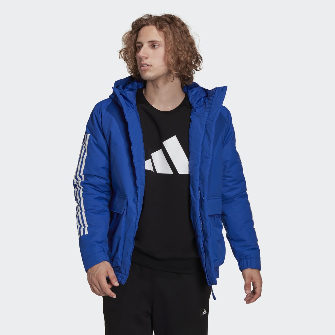 Яке adidas Originals Utilitas 3-Stripes Hooded Jacket Синьо | GT1706, 0