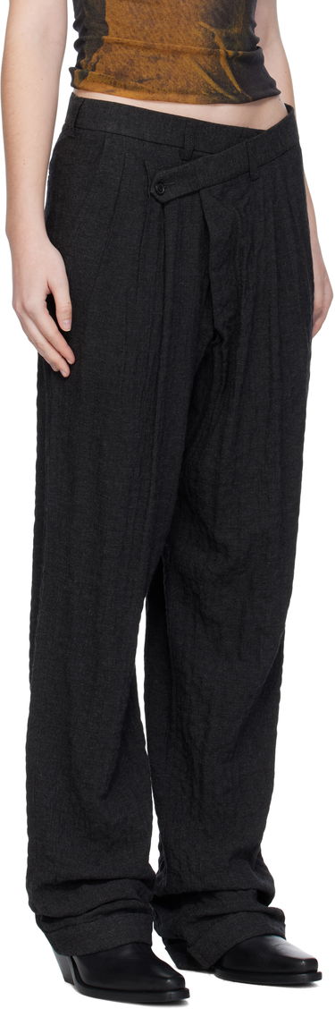 Панталони R13 R13 Tripe Pleat Crossover Trousers Черно | R13W7516-R580A, 1