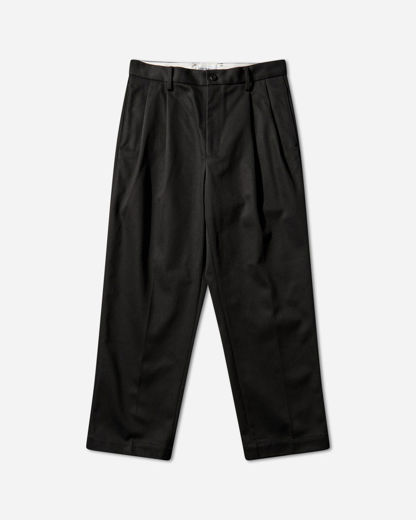 Панталони WACKO MARIA Double Pleated Chino Trousers (Type-1) Черно | 25FW-WMP-PT01 BLACK
