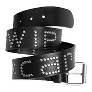 Black Studded Script Belt