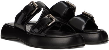 Кецове и обувки BY FAR BY FAR Wyatt Platform Sandals Черно | 23SSWYSBLSPN, 3