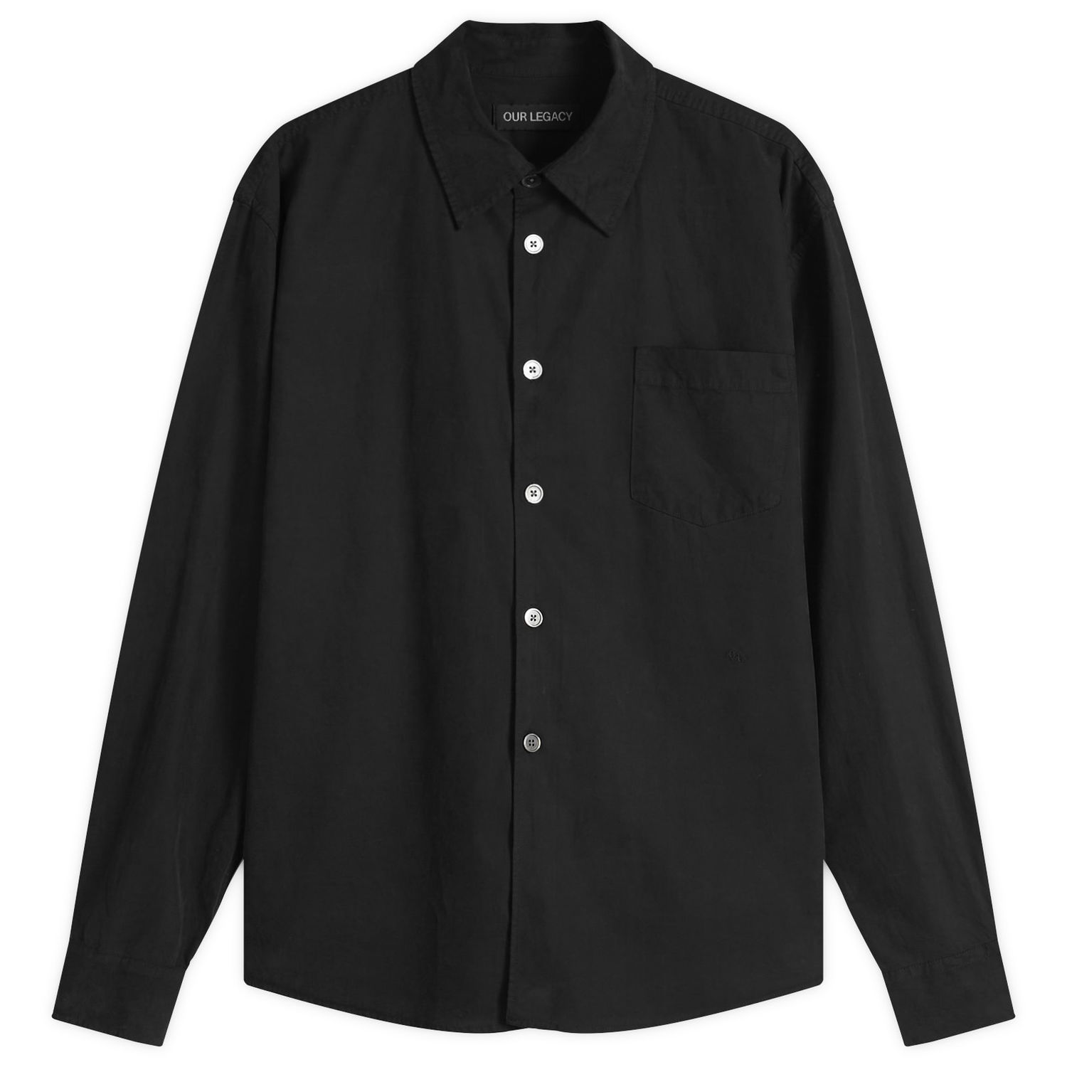 Риза OUR LEGACY Our Legacy Beyond Casual Liquid Poplin Shirt, Size 46 Черно | M4252BBC, 0