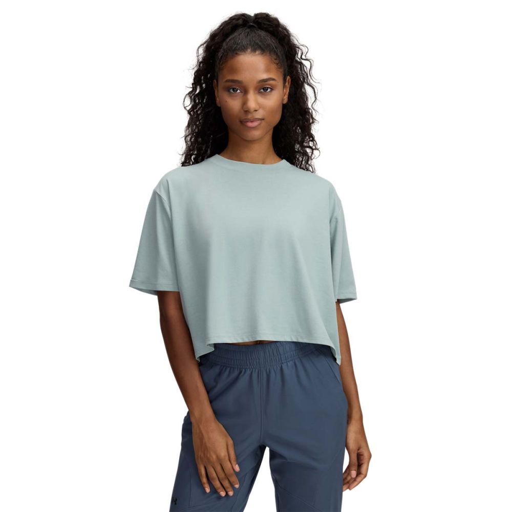 Съкратен топ Under Armour Under Armour Rival Crop T-Shirt Зелено | 1389721-348, 0