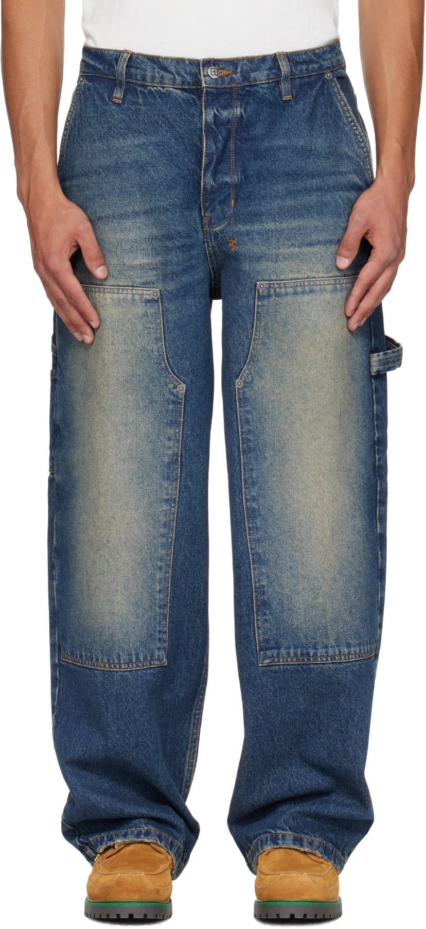Дънки Ksubi Maxx Operator Rodeo Distressed Carpenter Loose Fit Jeans Синьо | MFA25DJ034