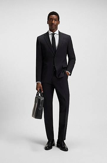 Риза BOSS Slim-fit shirt in wrinkle-resistant Oxford cotton Бяло | 50545820, 1