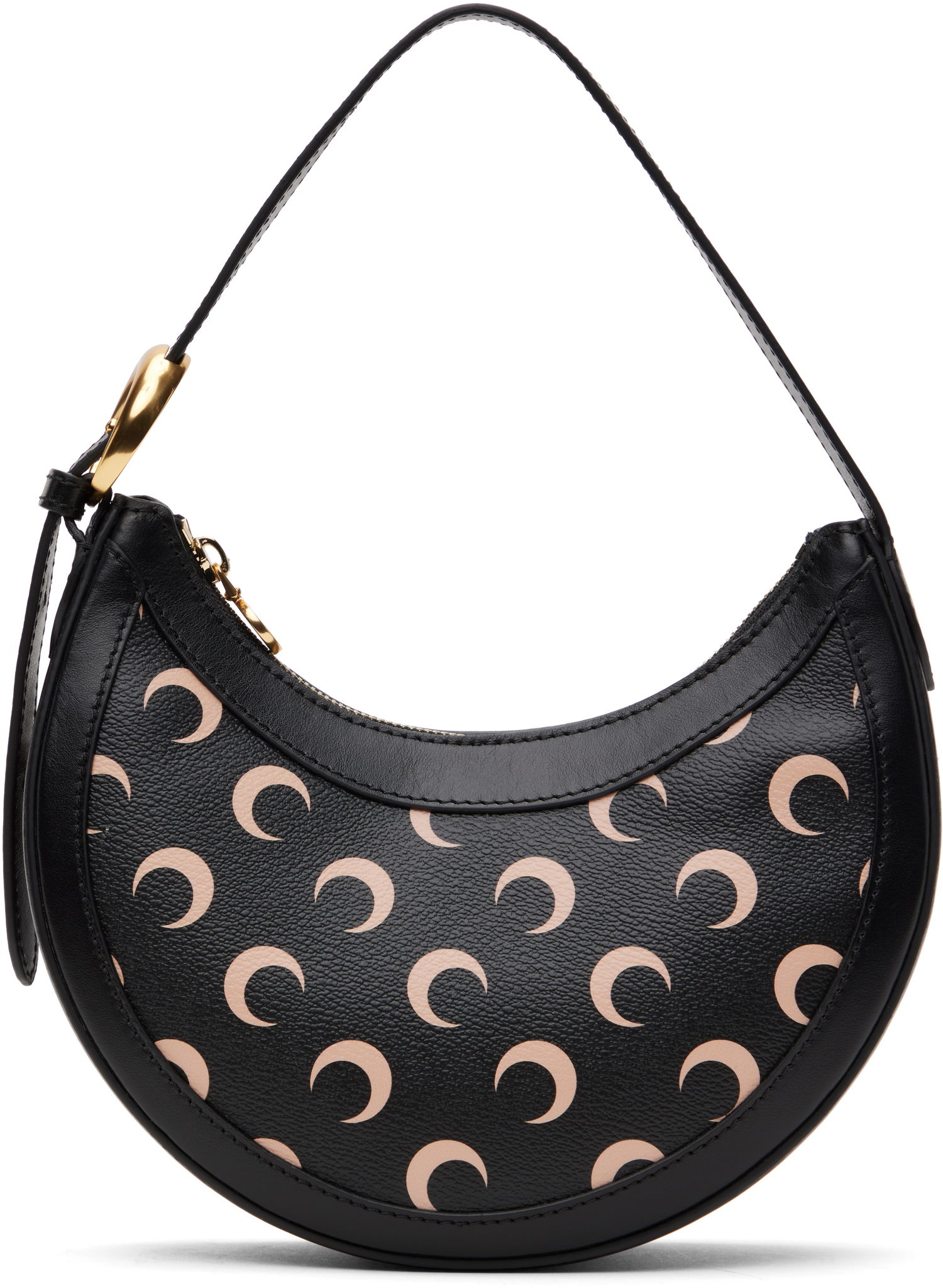 Дамска чанта Marine Serre Marine Serre Eclips Mini Moon Canvas Bag Черно | WBA002A RWOV0030, 0