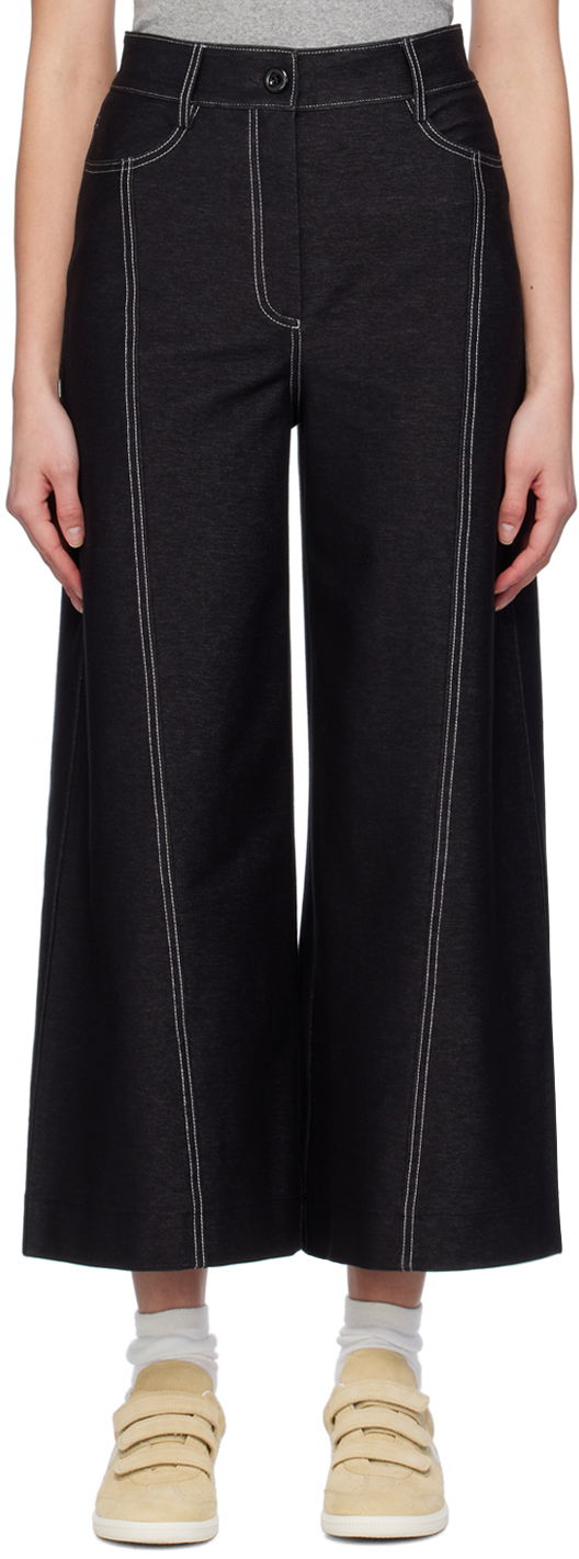 Панталони Max Mara Max Mara Leisure Women's Foster Wide Leg Trousers Черно | 2416781018600