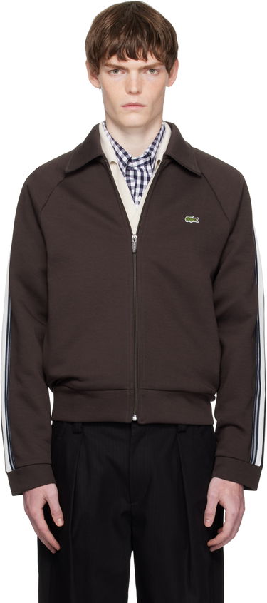 Суитчър Lacoste Zip-Up Sweatshirt Кафяво | SH5927_SKB, 0