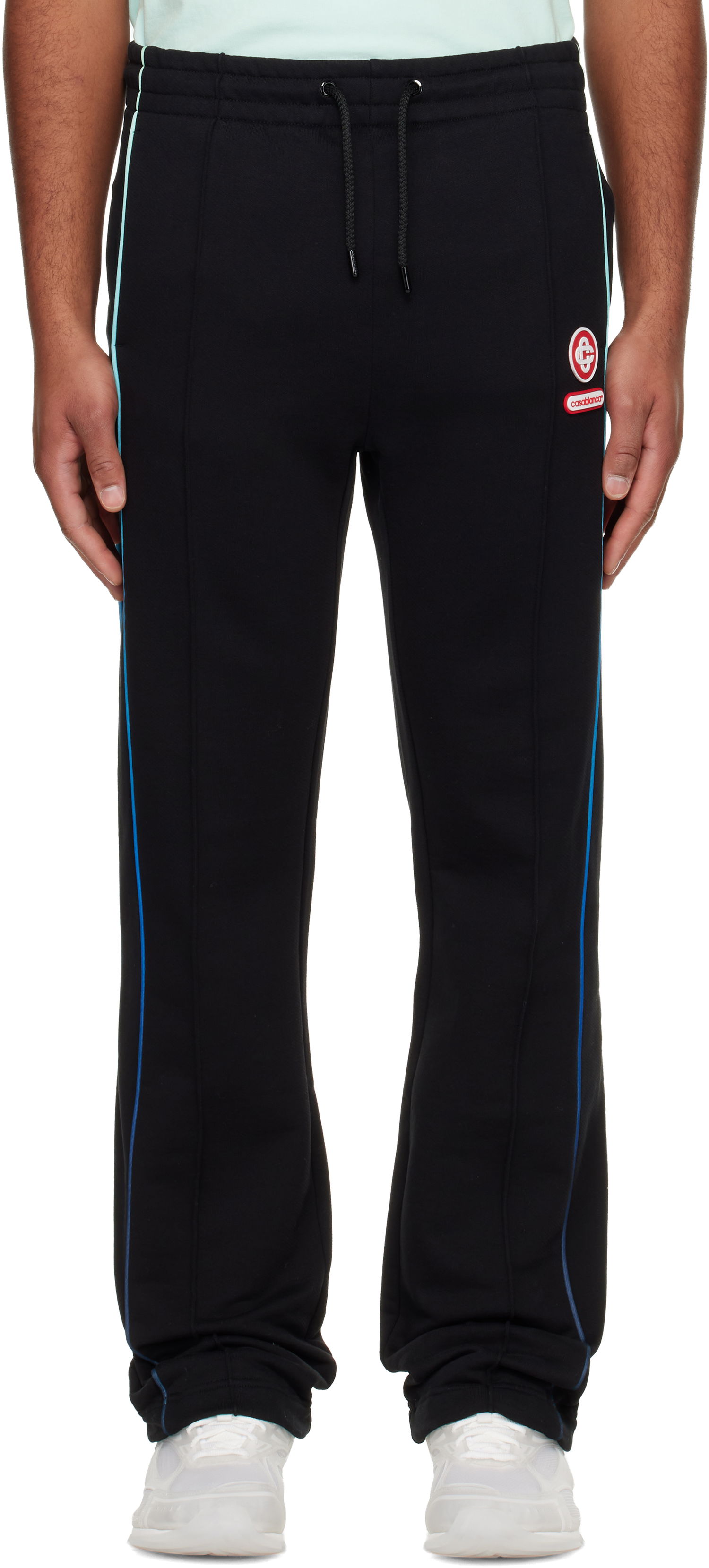 Спортни панталони Casablanca Casablanca Gradient Piping Sweatpants Черно | M-AW25-JTR-309-01, 0