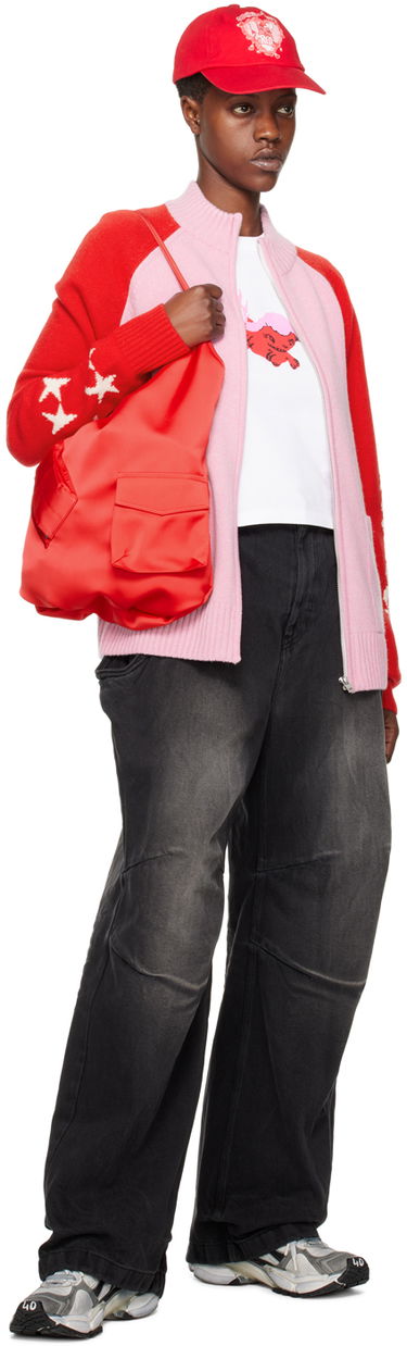 Голяма пазарска чанта We11done We11done Pocket Touch Tote Bag Червено | WD-AB0-24-477-U-RD, 3