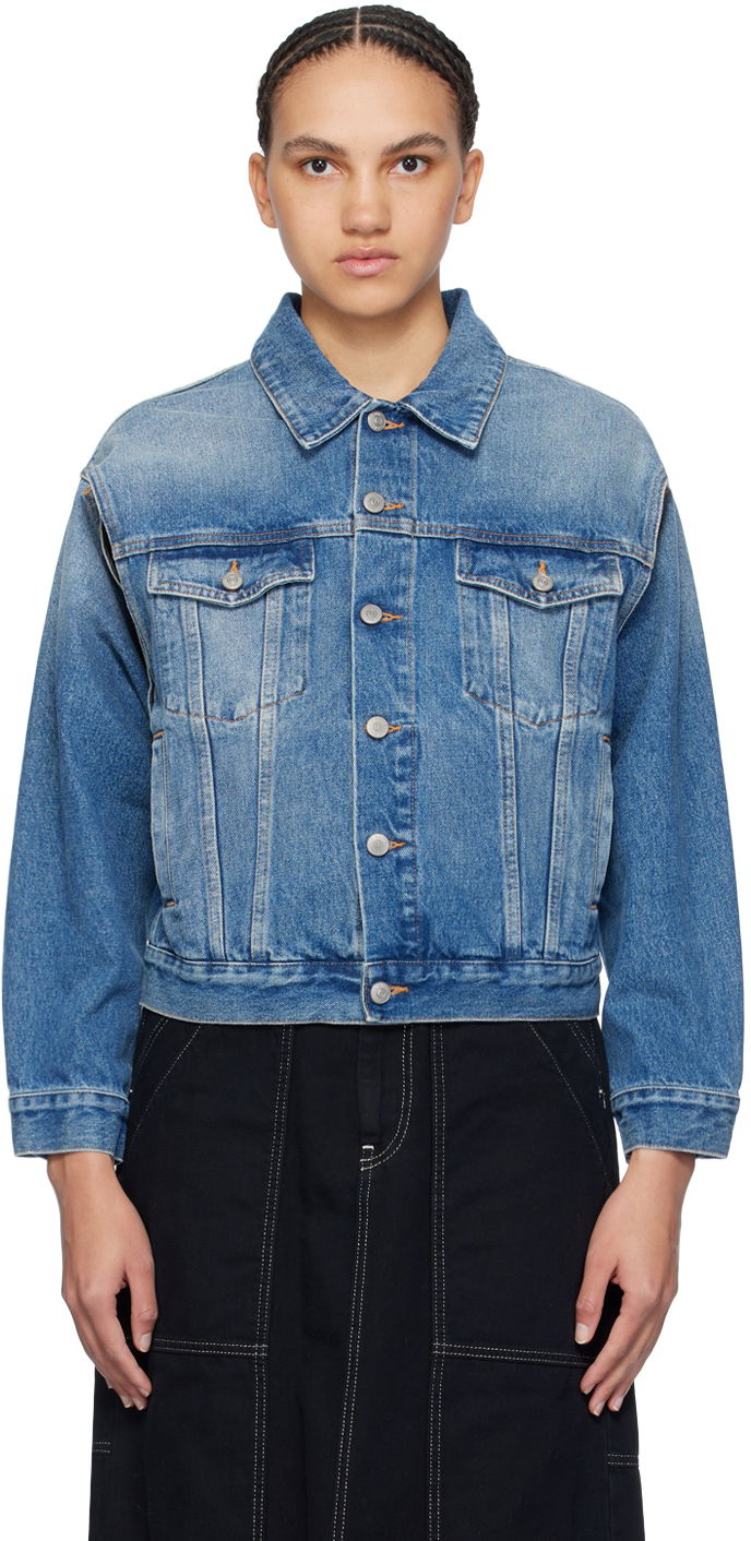 Яке Maison Margiela MM6 Cutout Denim Jacket Синьо | S52AM0294 S30589, 0