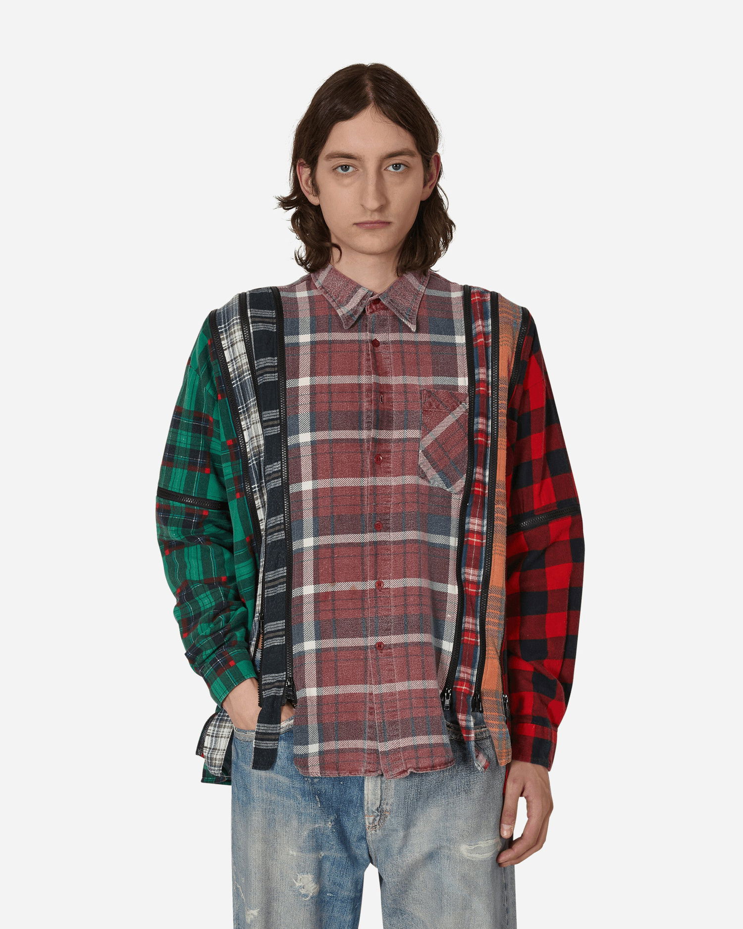 Риза Needles Wide Flannel Shirt Червено | MR343 1014, 0