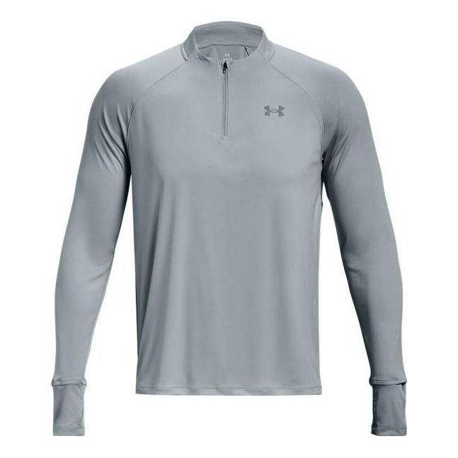Пуловер Under Armour Men's Iso-Chill Quarter Zip Long Sleeve Running Top Сиво | 1377877-465