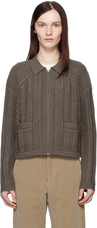 Пуловер rag & bone rag & bone Kerry Cable-Knit Cardigan Кафяво | WAS24H023BV23, 0