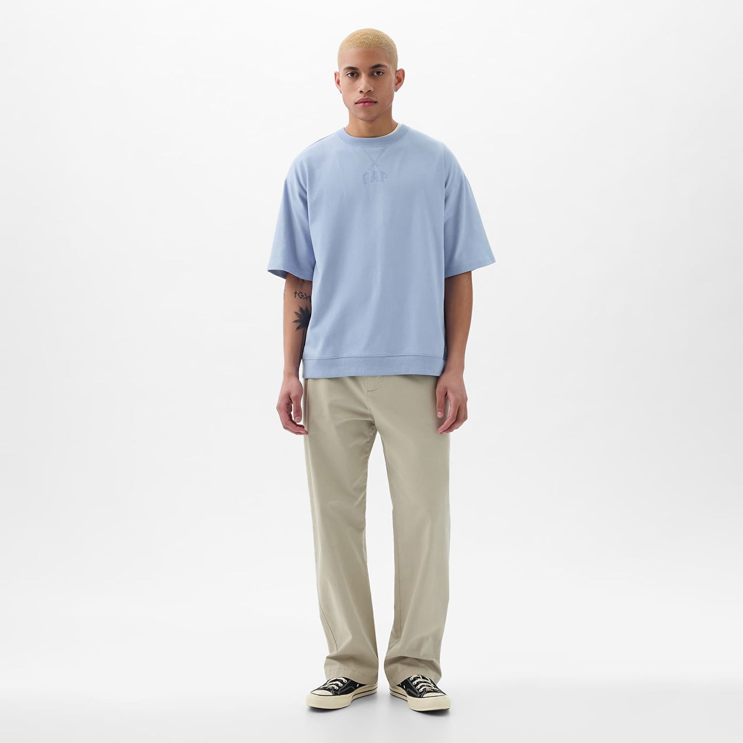 Тениска GAP Micro Logo Tee Distant Blue Синьо | 857899-05, 1