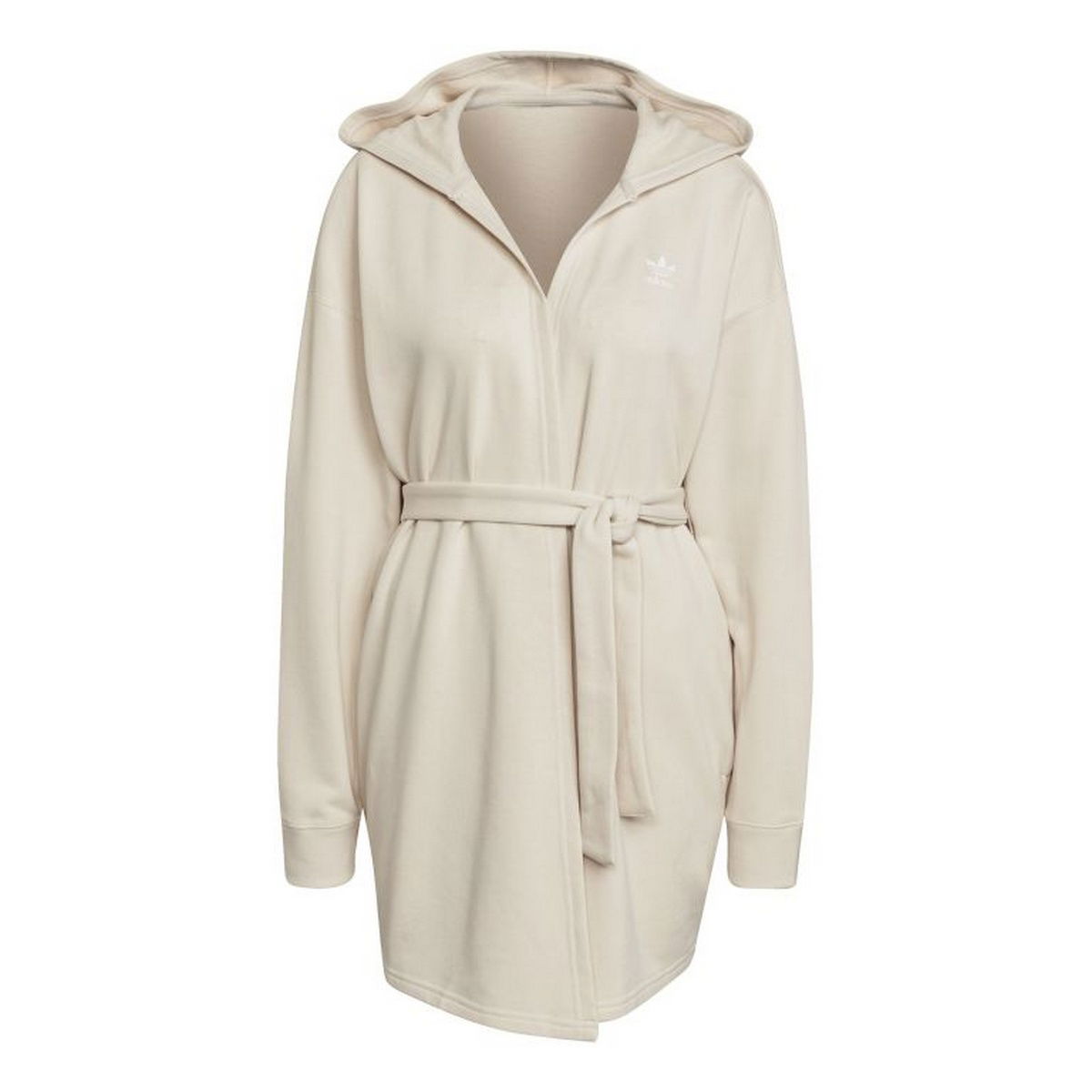 Суитчър adidas Originals Hooded Fleece Wrap Dress Бежово | HU1637, 0