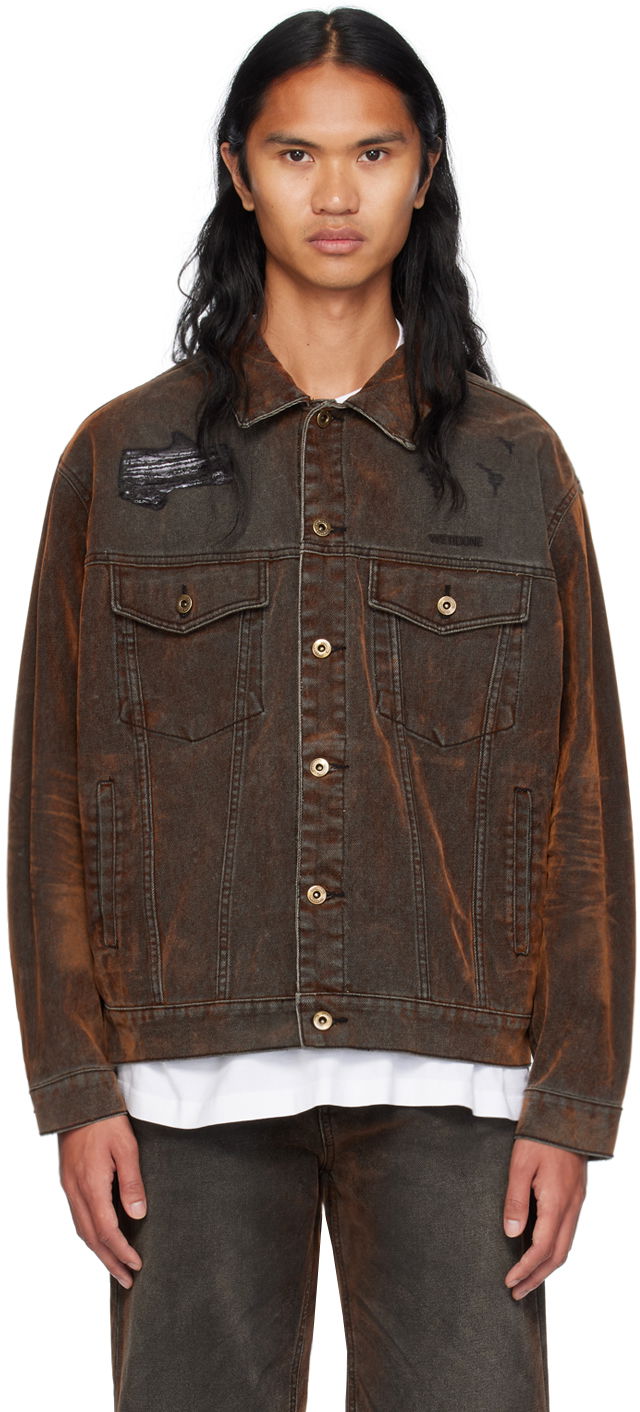 Яке We11done We11done Distressed Denim Jacket Кафяво | WD-DJ2-24-399-M-BK, 0