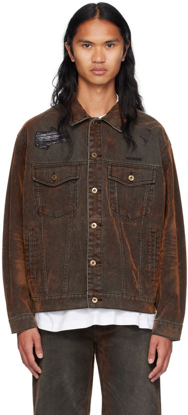 Яке We11done We11done Distressed Denim Jacket Кафяво | WD-DJ2-24-399-M-BK, 0