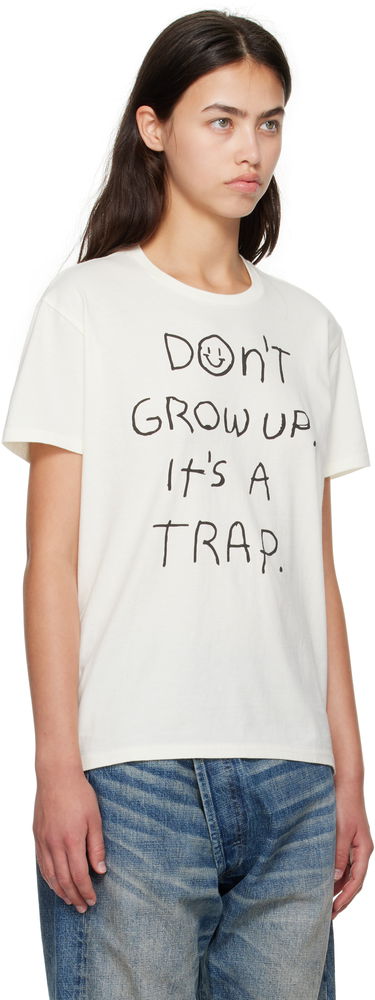 Тениска R13 R13 'Don't Grow Up' T-Shirt Бяло | R13WK001-K108B, 4