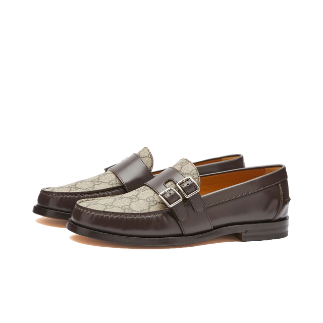 Mellenial Double Buckle GG Supreme Loafer "Cocoa"