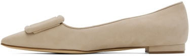 Облекло Manolo Blahnik Manolo Blahnik Maysale Suede Ballerina Flats Бежово | 322-2402, 2