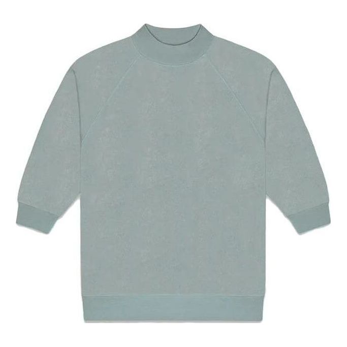 Пуловер Fear of God Essentials Terry Cloth 3/4 Sweatshirt Зелено | FOG-SS23-350, 0