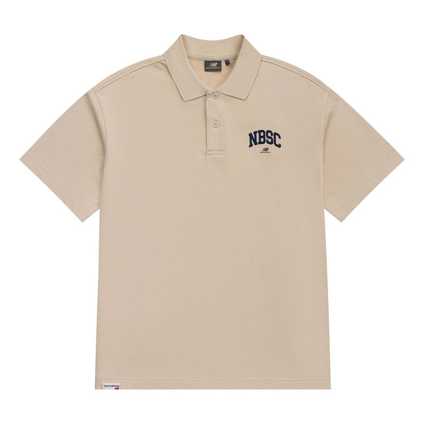 Поло тениска New Balance Logo Polo Tee Бежово | 5FD25363-CRE