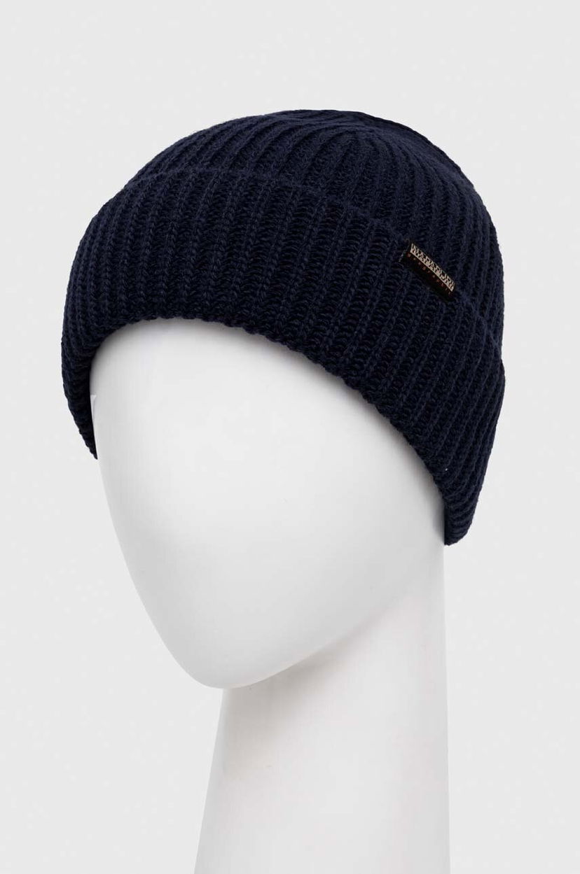 Шапка Napapijri Ribbed Knit Beanie Тъмно синьо | NP0A4GK81761