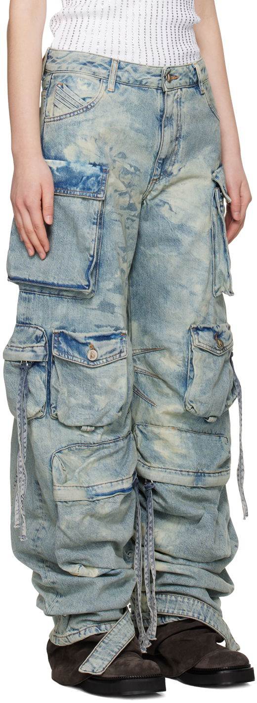 Карго панталони The Attico Attico Fern Cargo Jeans Синьо | 248WCP84 D090, 1