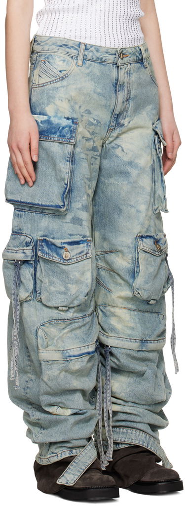 Карго панталони The Attico Attico Fern Cargo Jeans Синьо | 248WCP84 D090, 1