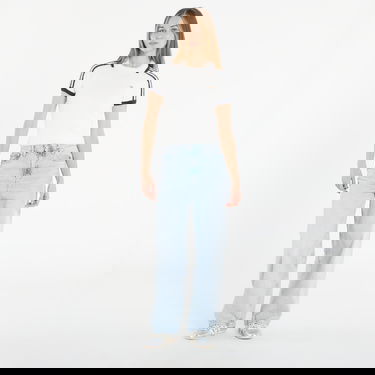 Поло тениска adidas Originals Fluffy Knit Cali Short Sleeve Polo Top Бяло | KE1301, 3