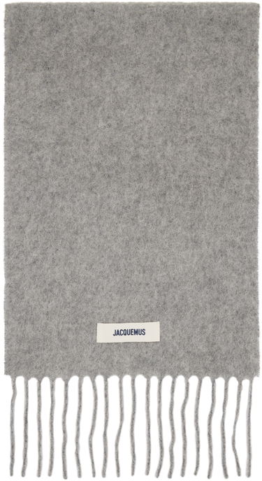Шал Jacquemus La Casa 'The Carro' Brushed Fringed Scarf Кафяво | 24HACU00572BOT4032, 3