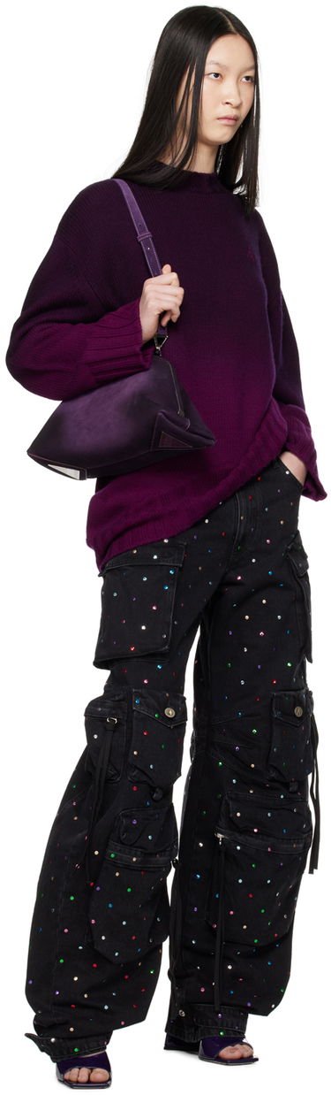 Карго панталони The Attico The Attico Crystal-Embellished Cargo Jeans Черно | 247WCP84 D075S, 3