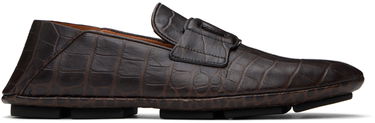 Облекло Dolce & Gabbana Dolce&Gabbana Calfskin Driver Loafers Кафяво | A50583AA446, 0
