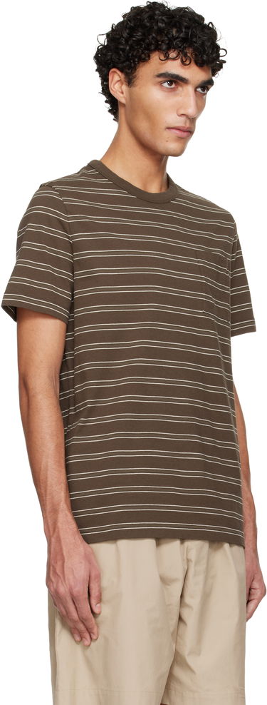 Тениска A.P.C. Striped Pocket T-shirt Кафяво | COHLV-H26534, 1