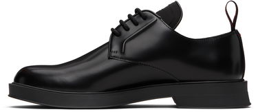 Грижа за обувките BOSS Leather Derby Shoes with Stacked-Logo Tongue Черно | 50548550, 3
